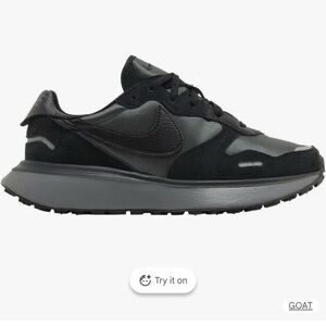 Nike women’s phoenix waffle- Black & Dark Gray Low-Profile Sneaker